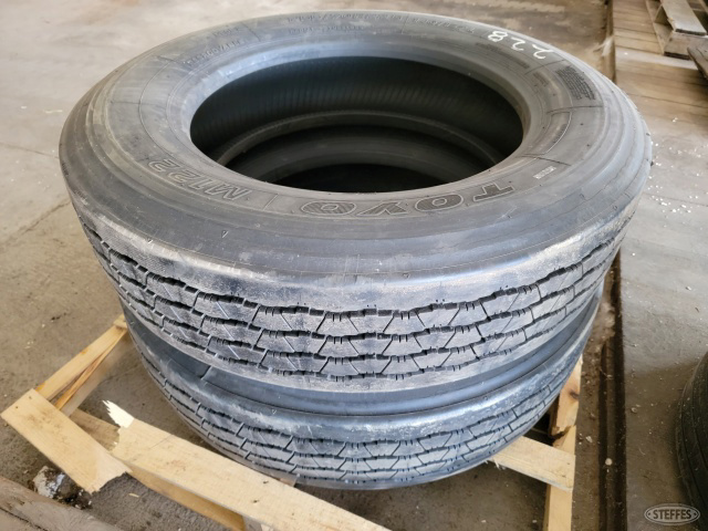 (2) 255/70R22.5 tires